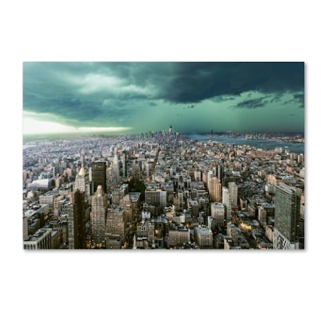 Pagniez 'Newyork Under Storm' Canvas Art,12x19